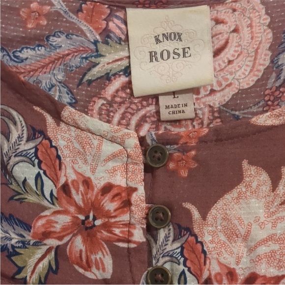 Knox Rose Floral Blouse with Lace - Brown and Blue - Picture 2 of 4
